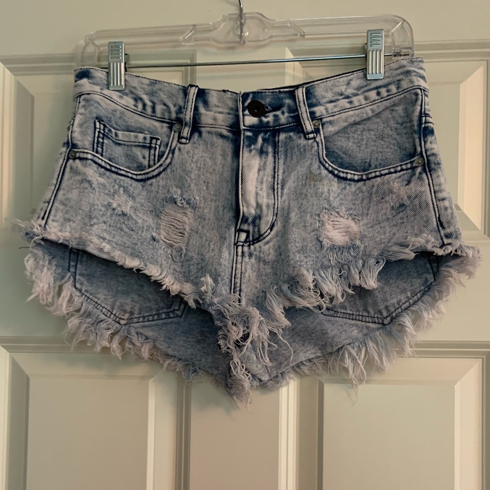 Nordstrom Frayed Hem Denim Shorts